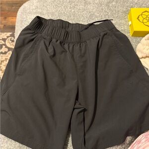 Black Elastic Waist Shorts